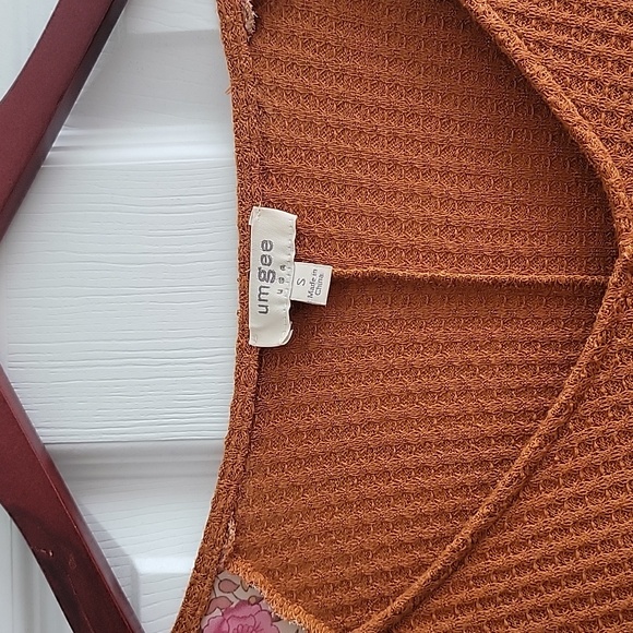 Umgee Burnt Orange Shirt/Dress - Picture 3 of 4